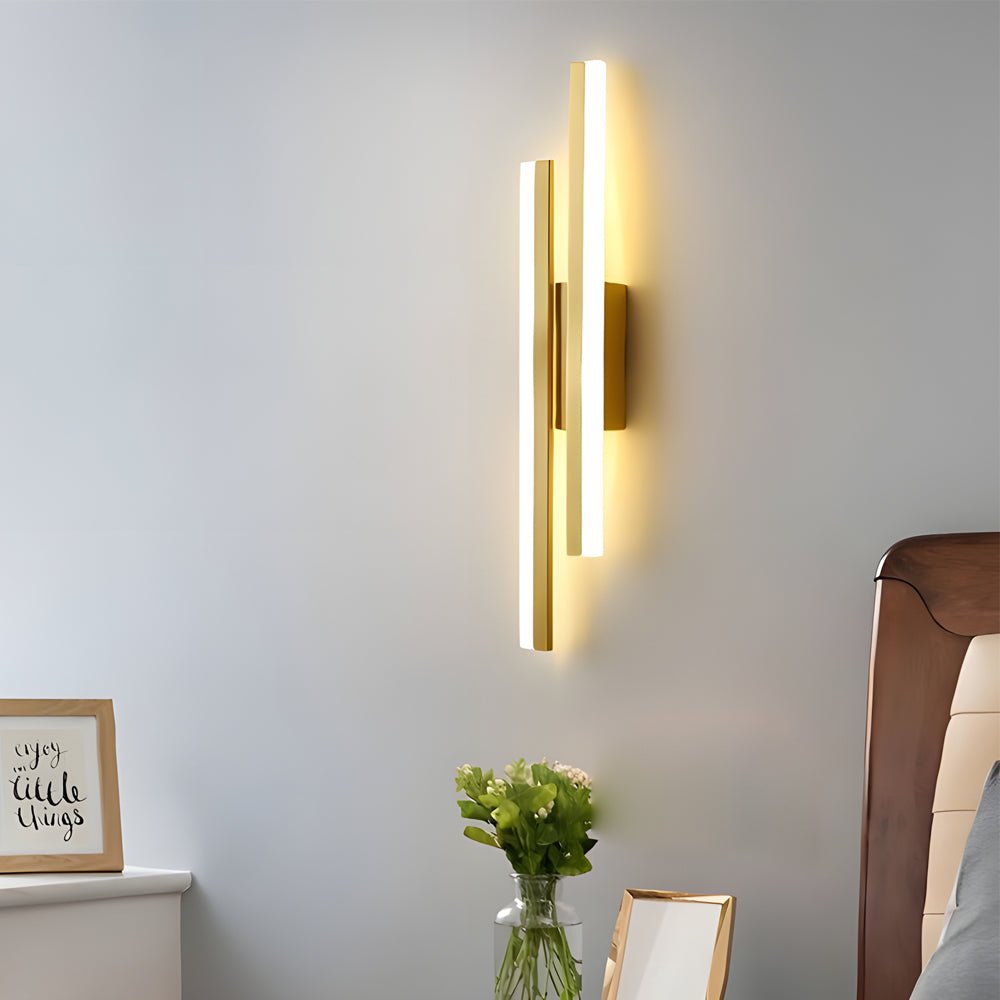 Modern 2-Light Linear LED Wall Sconce with 3-Step Dimming