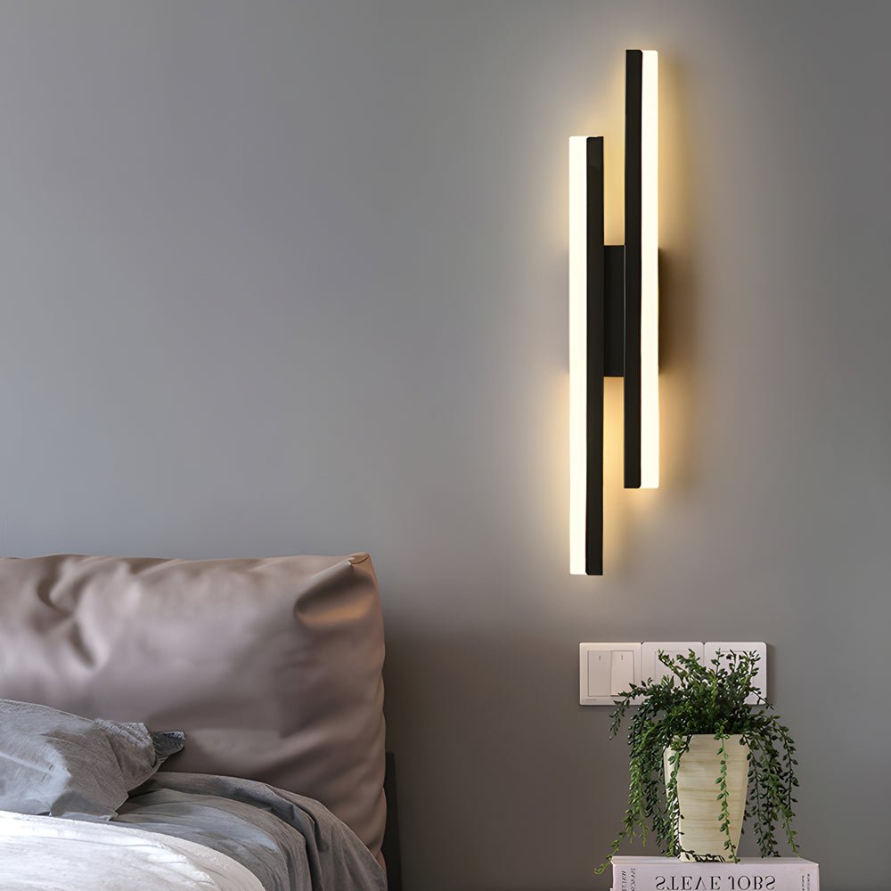 Modern 2-Light Linear LED Wall Sconce with 3-Step Dimming