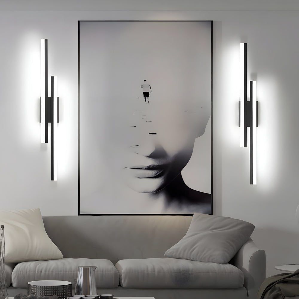 Modern 2-Light Linear LED Wall Sconce with 3-Step Dimming