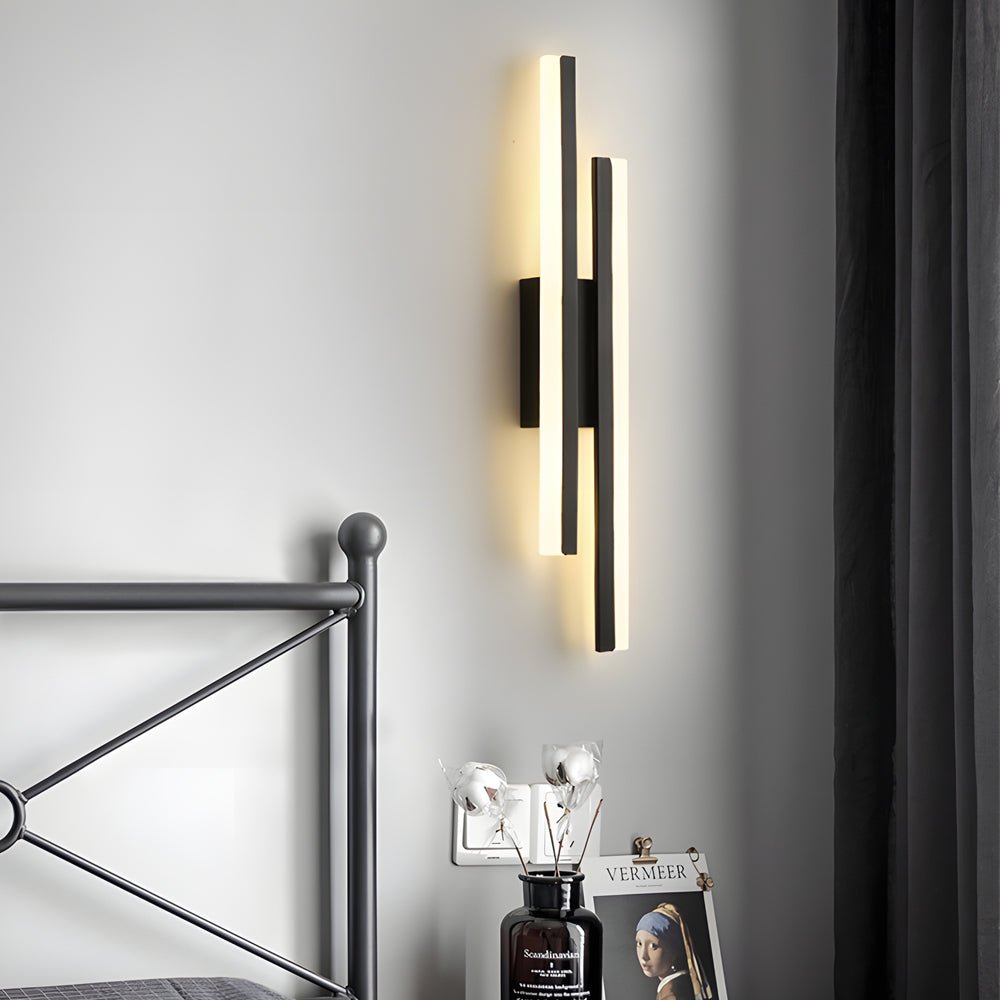 Modern 2-Light Linear LED Wall Sconce with 3-Step Dimming