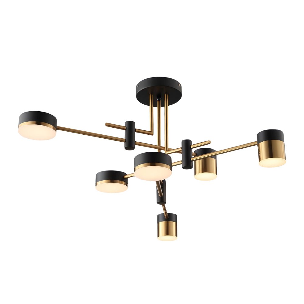 Modern Sputnik Chandelier with Acrylic Shades – 4/6/8 Light LED