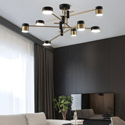 Modern Sputnik Chandelier with Acrylic Shades – 4/6/8 Light LED