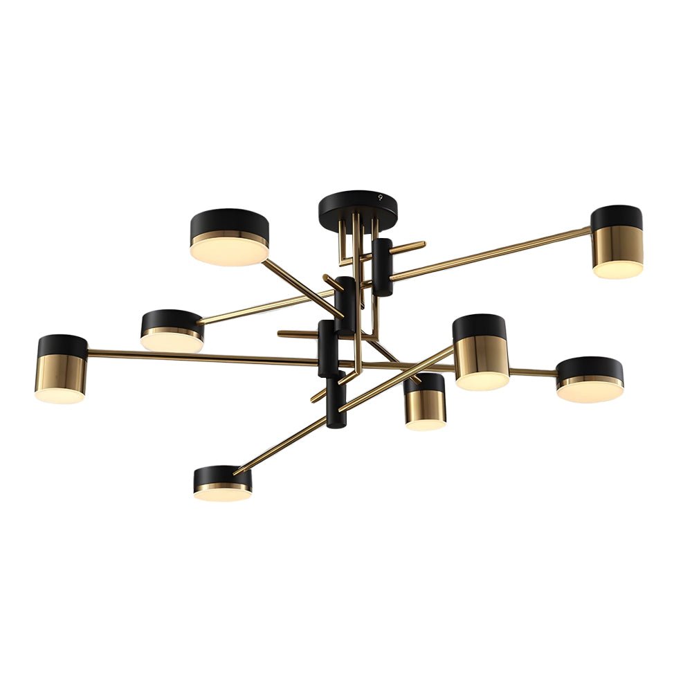 Modern Sputnik Chandelier with Acrylic Shades – 4/6/8 Light LED