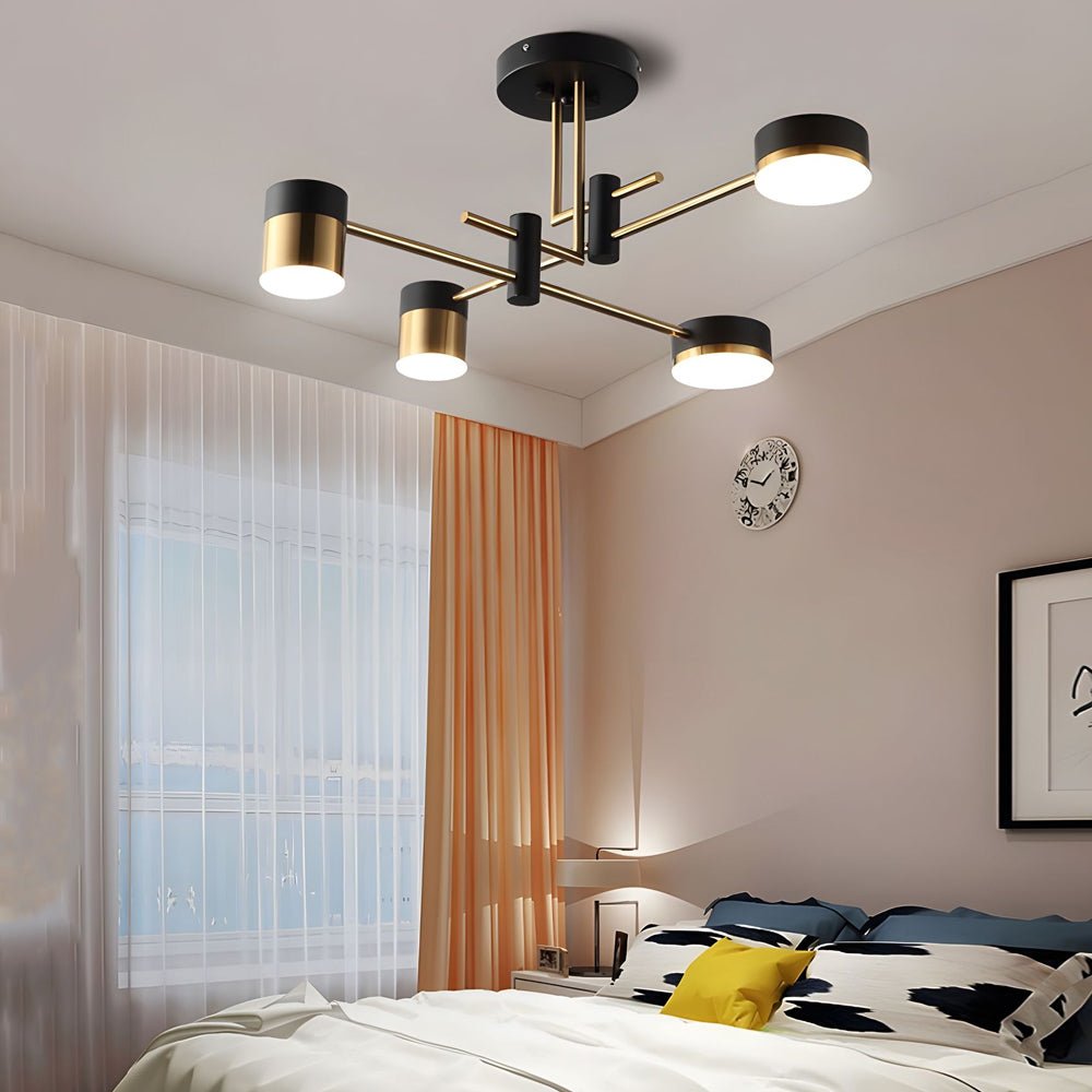 Modern Sputnik Chandelier with Acrylic Shades – 4/6/8 Light LED