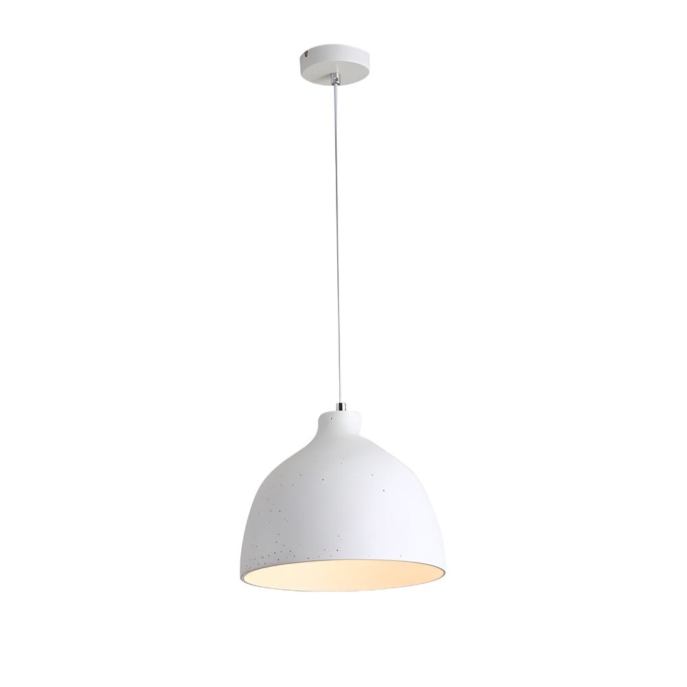 Modern Adjustable Resin Bowl Pendant Light | Gray White Orange