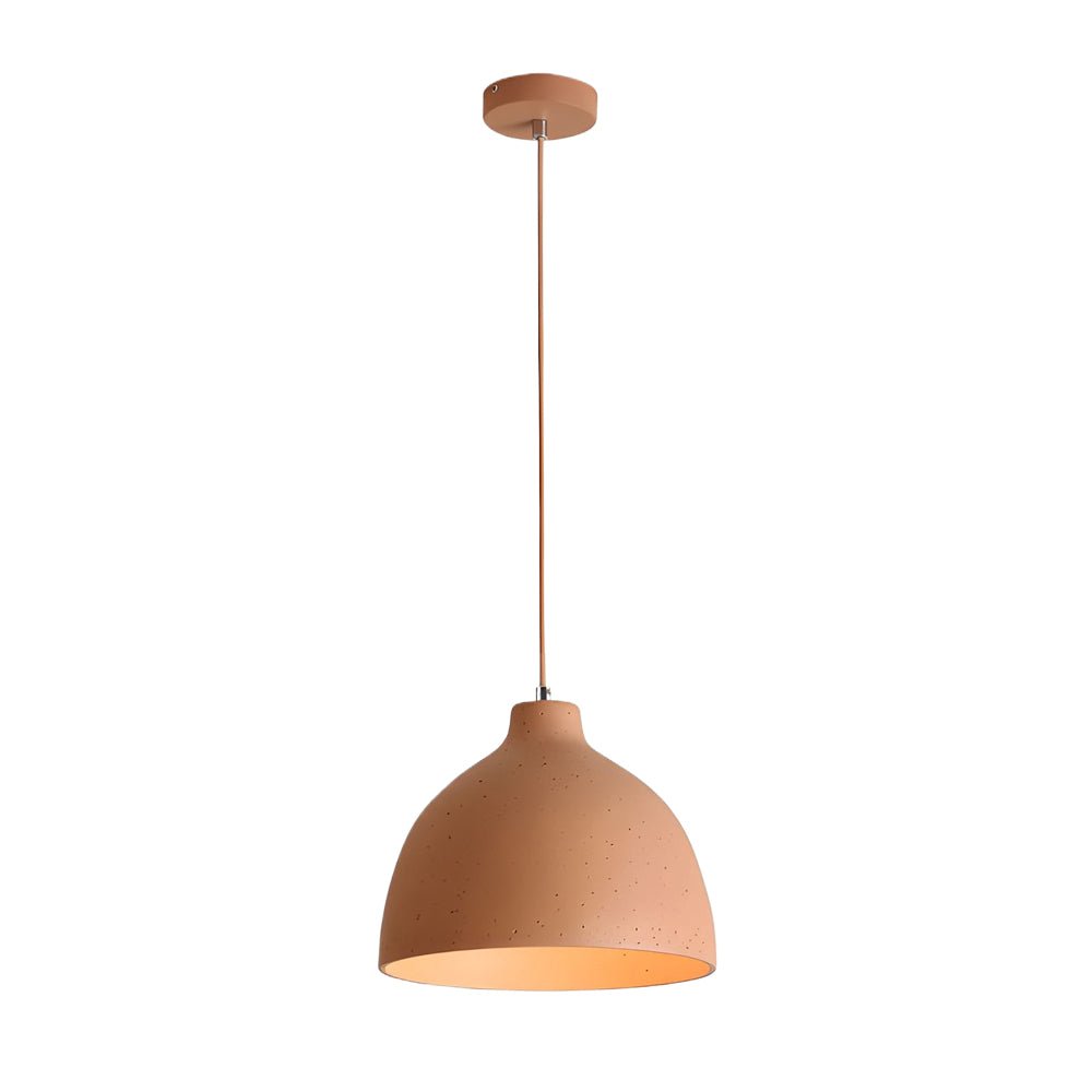 Modern Adjustable Resin Bowl Pendant Light | Gray White Orange