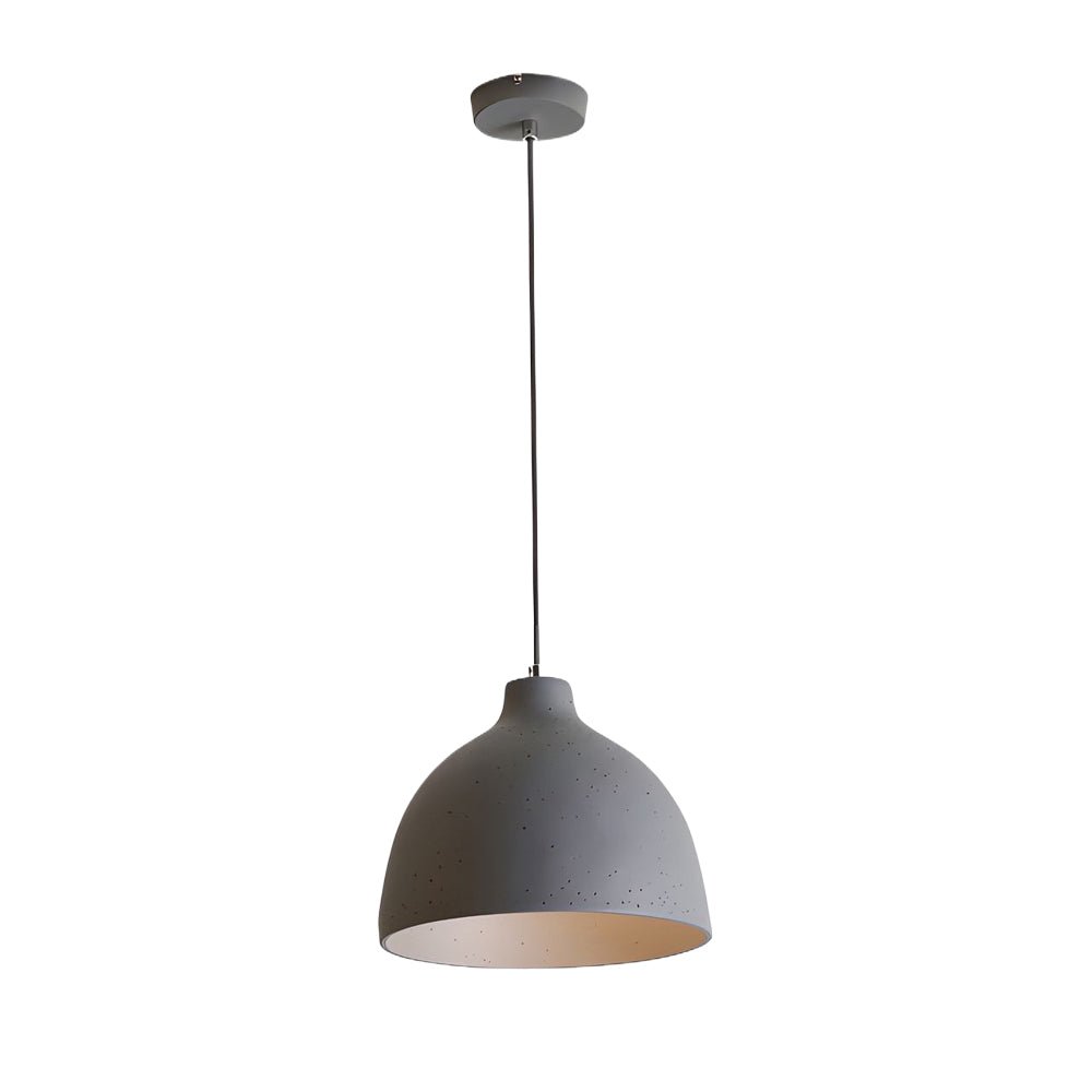 Modern Adjustable Resin Bowl Pendant Light | Gray White Orange