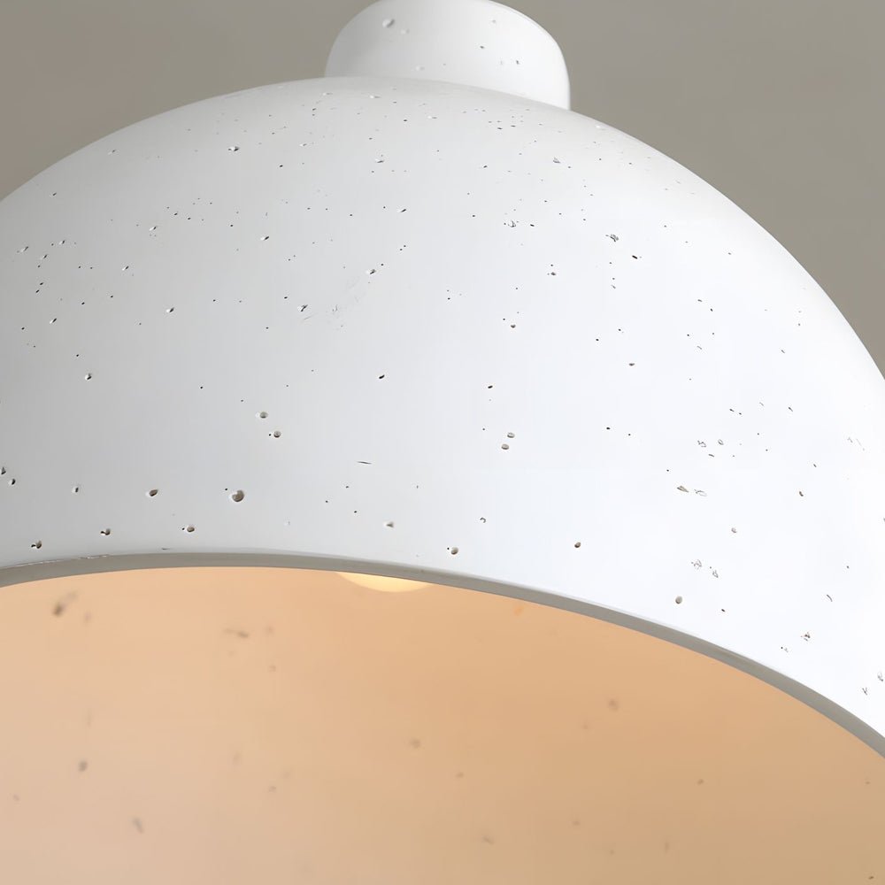 Modern Adjustable Resin Bowl Pendant Light | Gray White Orange