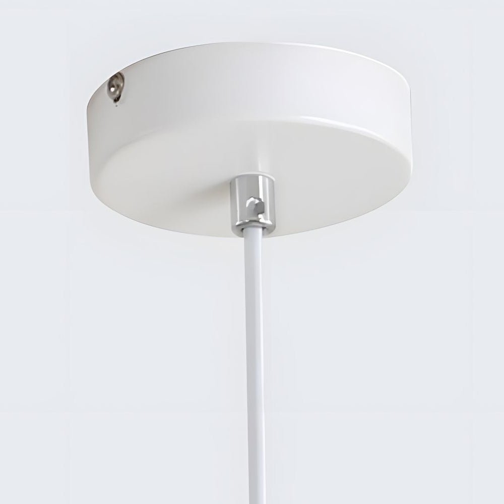 Modern Adjustable Resin Bowl Pendant Light | Gray White Orange