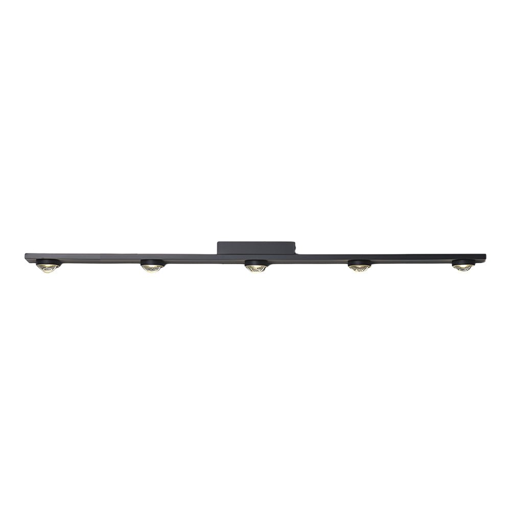 Modern Black Aluminum Wall-Washing LED Ceiling Light - 3/4/5 Light