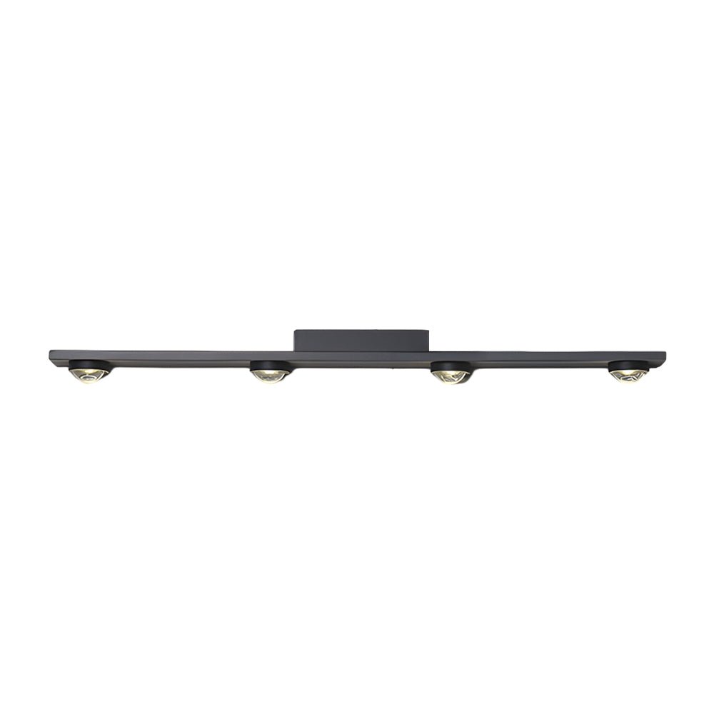 Modern Black Aluminum Wall-Washing LED Ceiling Light - 3/4/5 Light