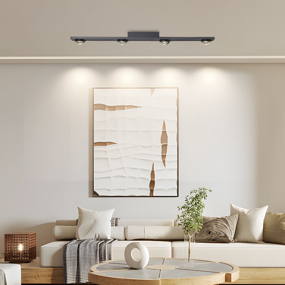 Modern Black Aluminum Wall-Washing LED Ceiling Light - 3/4/5 Light