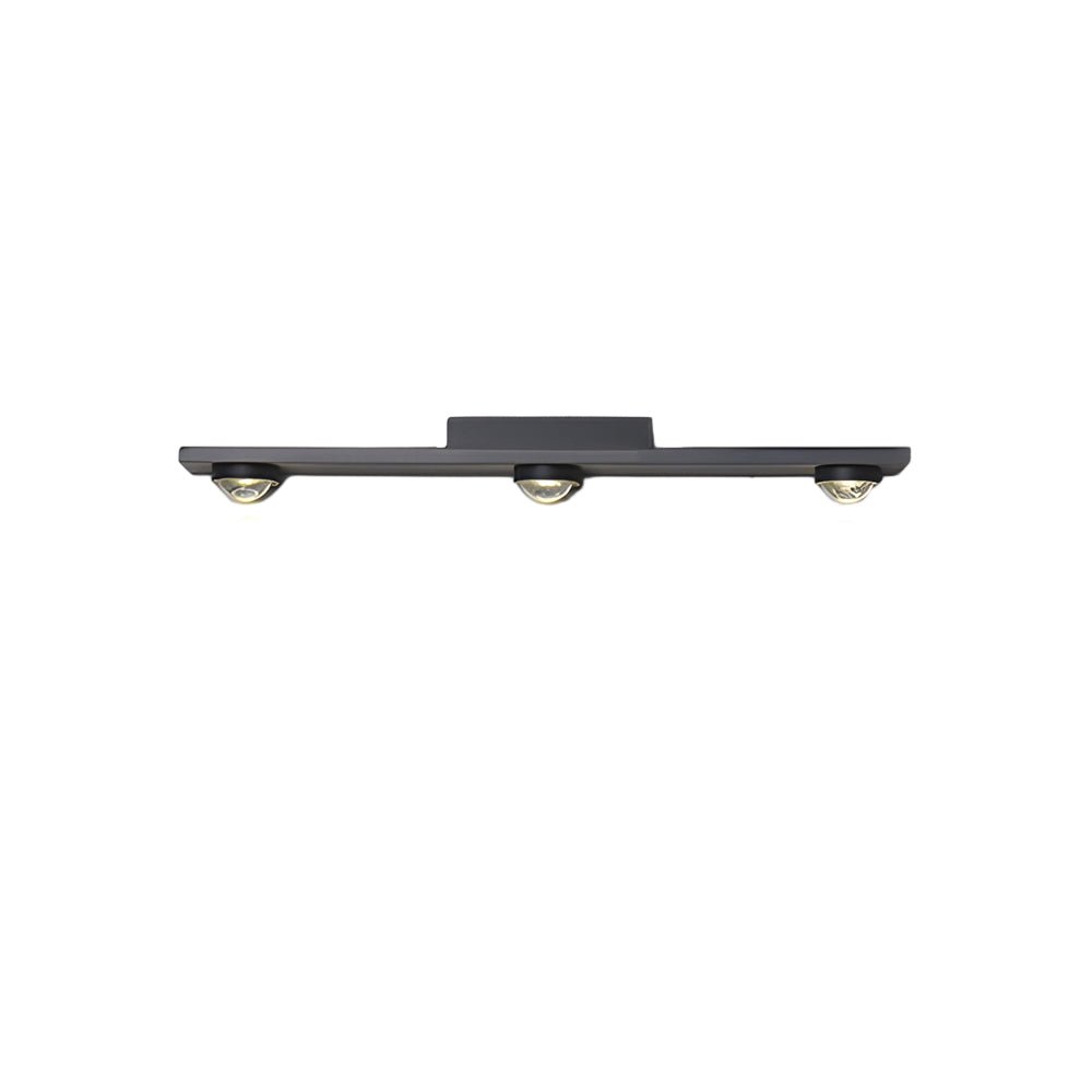 Modern Black Aluminum Wall-Washing LED Ceiling Light - 3/4/5 Light