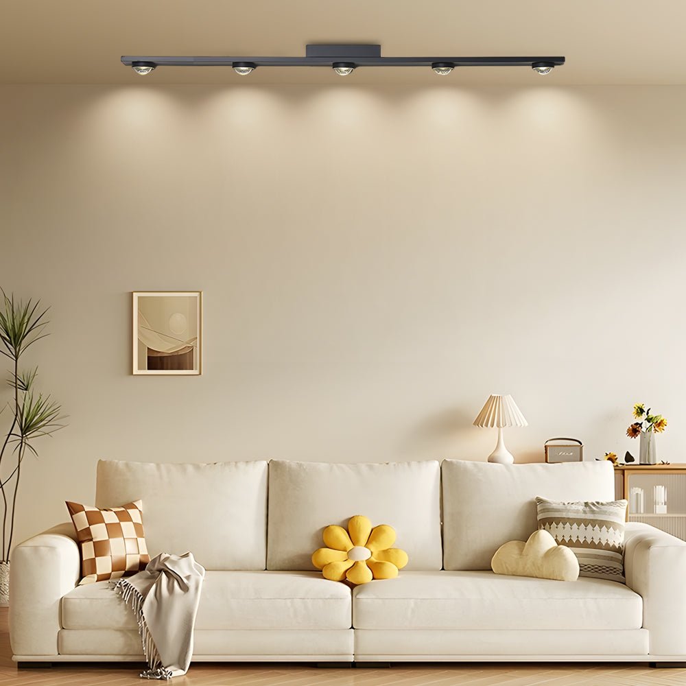 Modern Black Aluminum Wall-Washing LED Ceiling Light - 3/4/5 Light