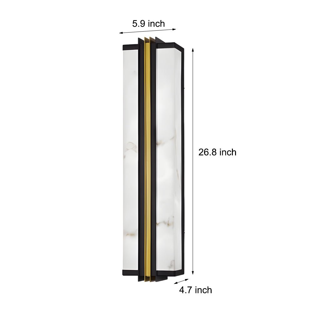 Modern LED Outdoor Wall Light with Marble Resin Shade