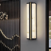 Modern LED Outdoor Wall Light with Marble Resin Shade