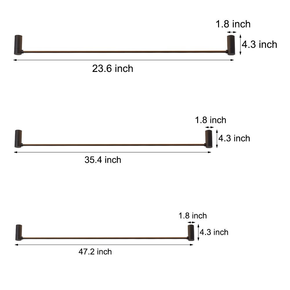 Modern Black LED Linear Ceiling Light - Adjustable 330° Rotation