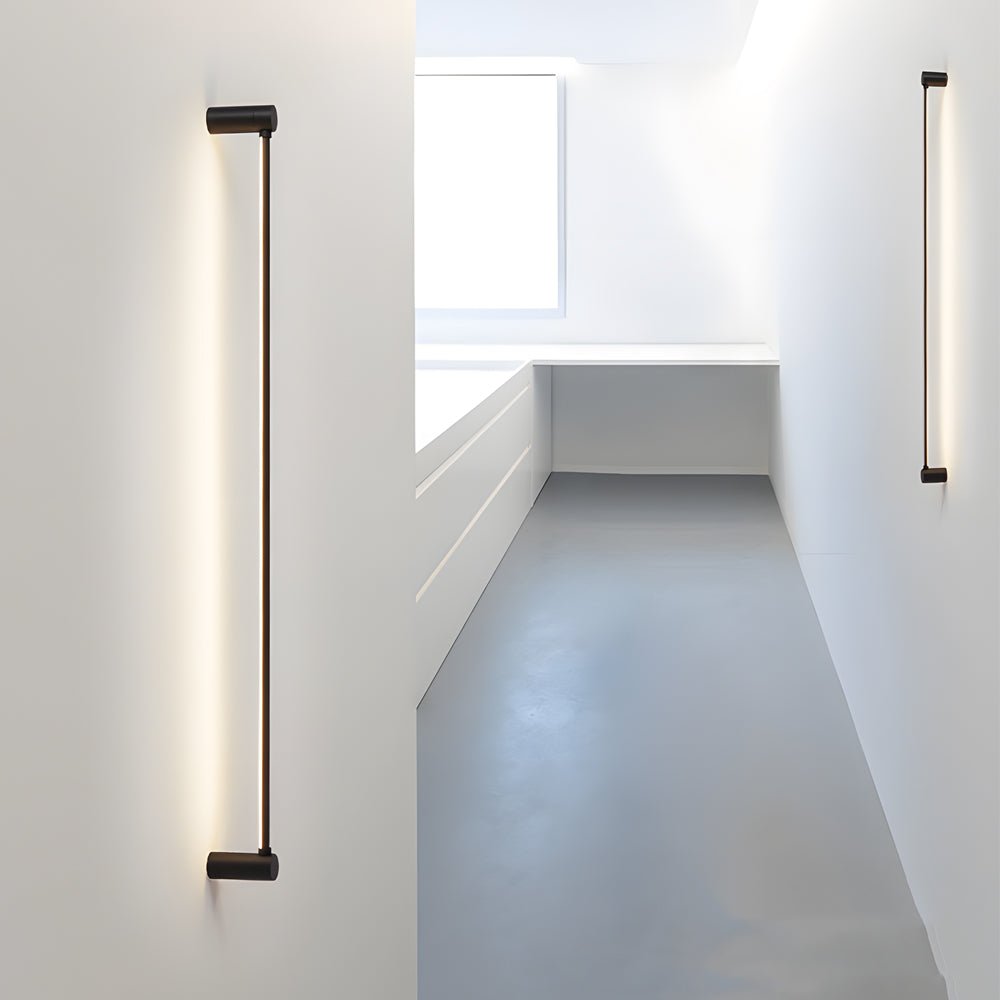 Modern Black LED Linear Ceiling Light - Adjustable 330° Rotation