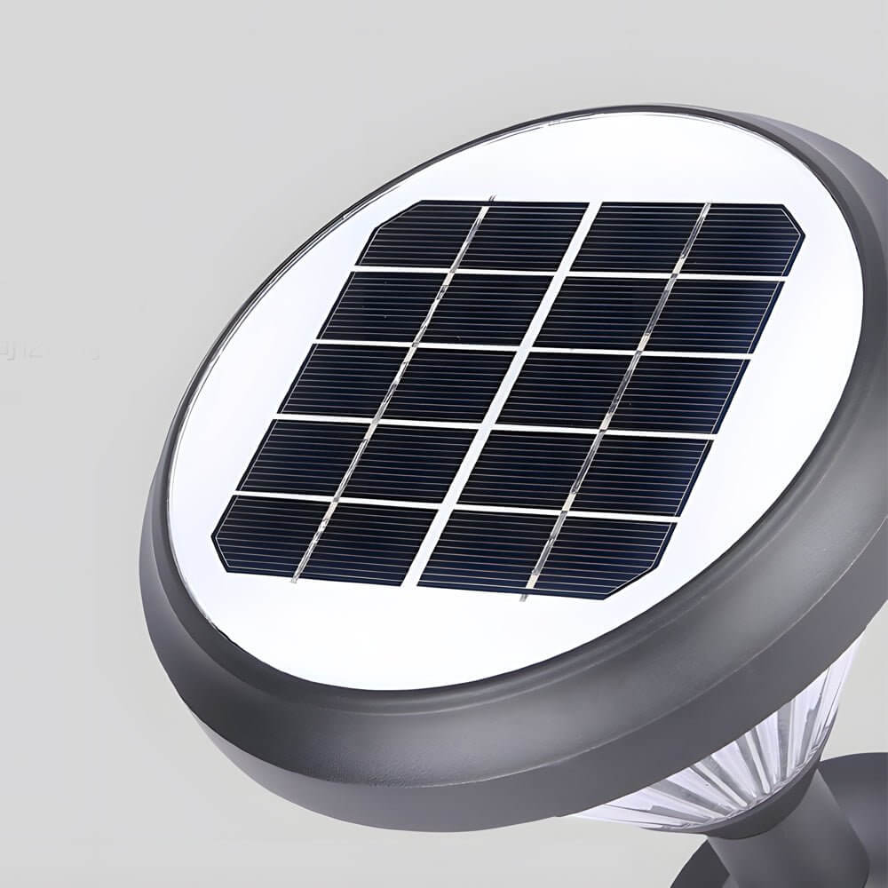 Modern Black LED Solar Pathway Light 27.6-Inch Aluminum Outdoor