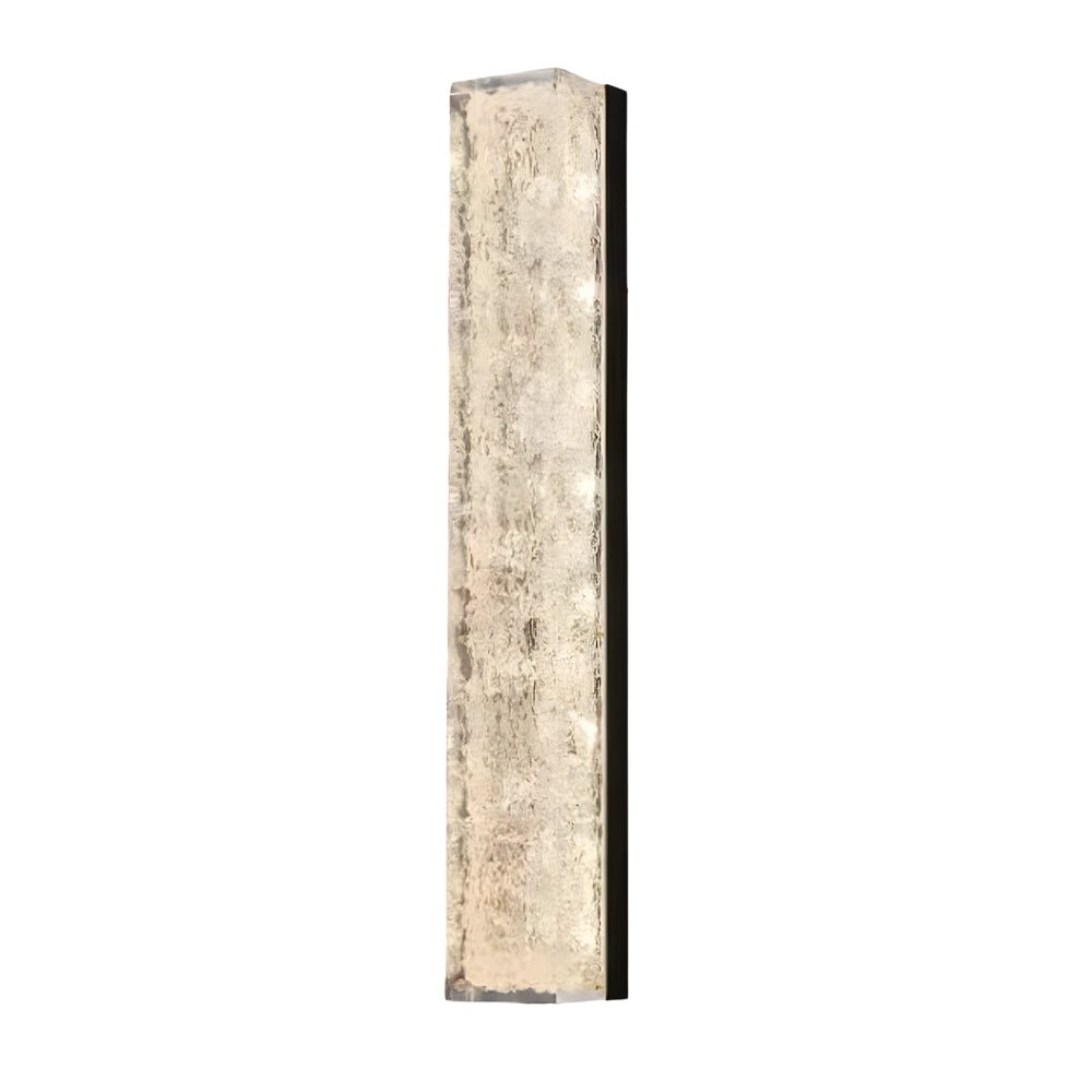 Modern Brass LED Wall Sconce with Ice Resin Shade - Linear Design