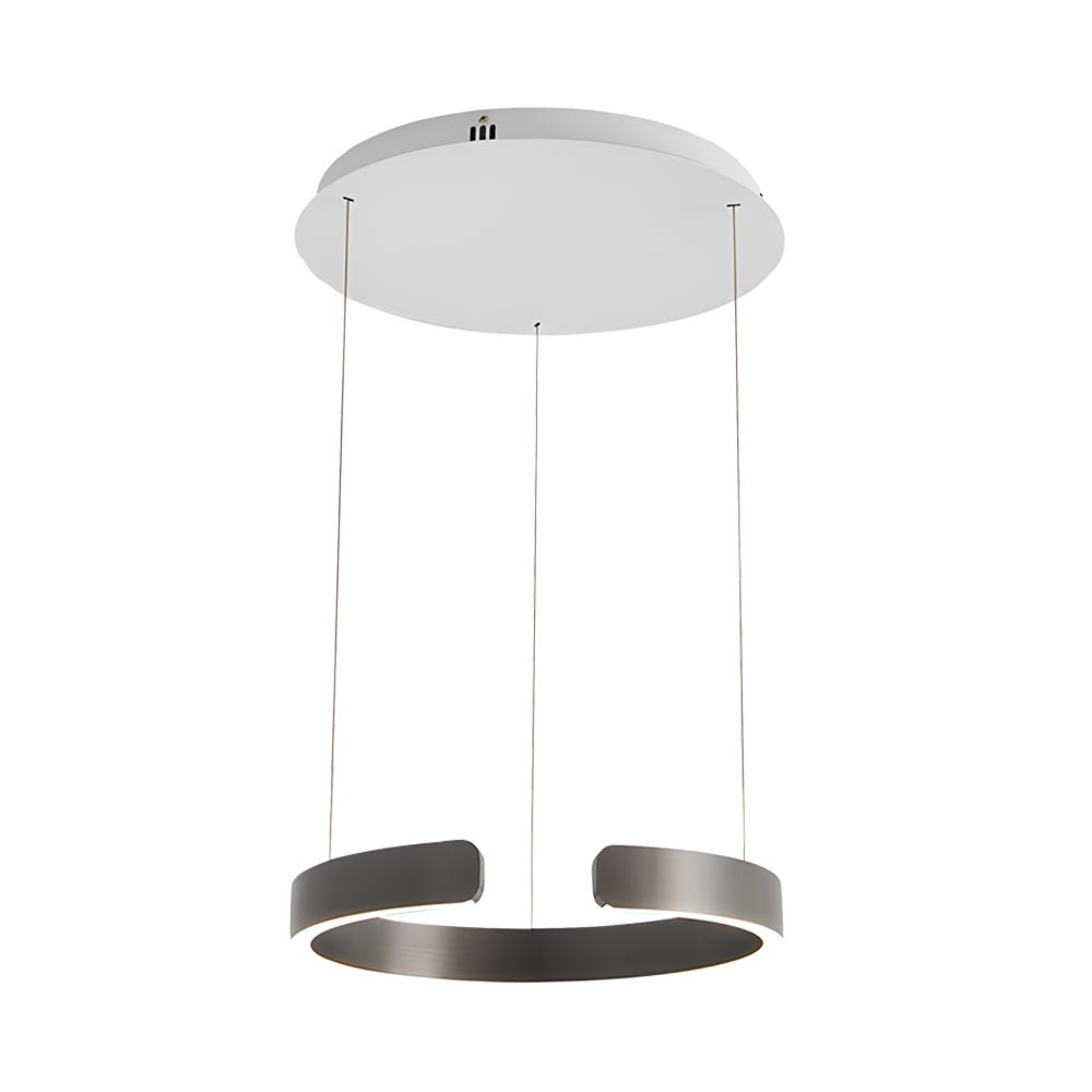 Modern C-Shaped Ring Pendant Light with Adjustable Height
