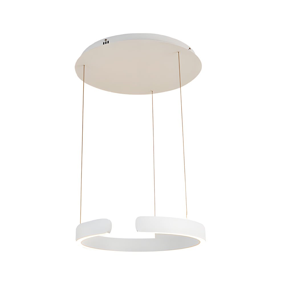 Modern C-Shaped Ring Pendant Light with Adjustable Height