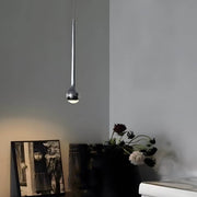 Modern Chrome Water Drop LED Pendant Light with Acrylic Shade