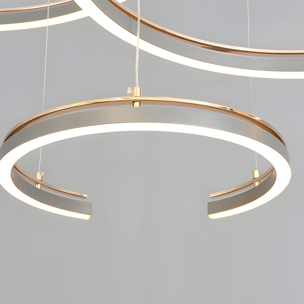 Modern C-Shape LED Pendant Light – 2/3-Light Circular Ceiling Lamp