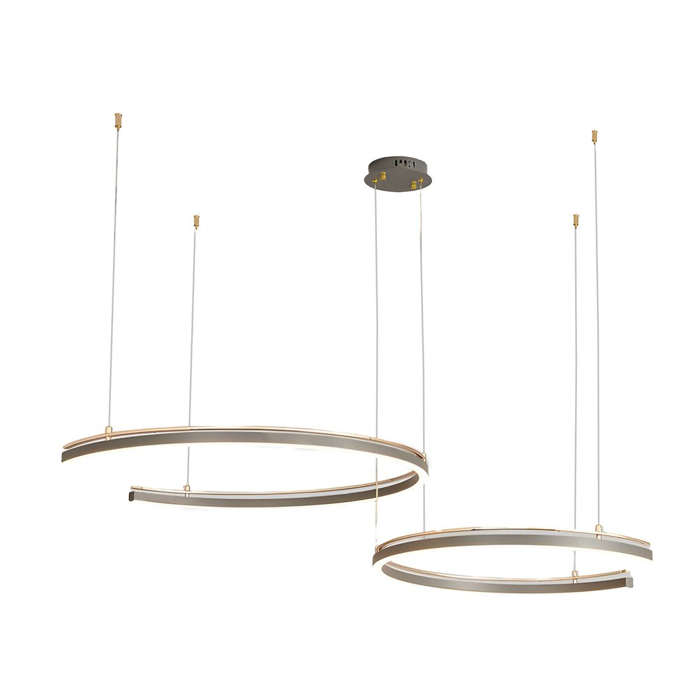 Modern C-Shape LED Pendant Light – 2/3-Light Circular Ceiling Lamp
