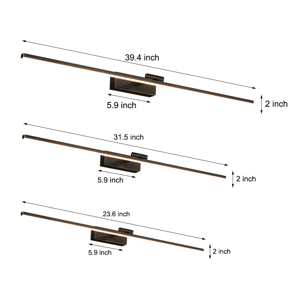 Modern Adjustable LED Bathroom Vanity Light with Copper Finish