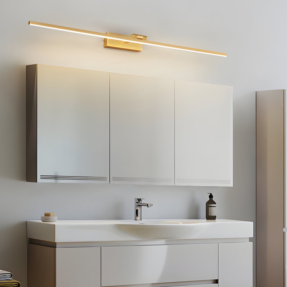 Modern Adjustable LED Bathroom Vanity Light with Copper Finish