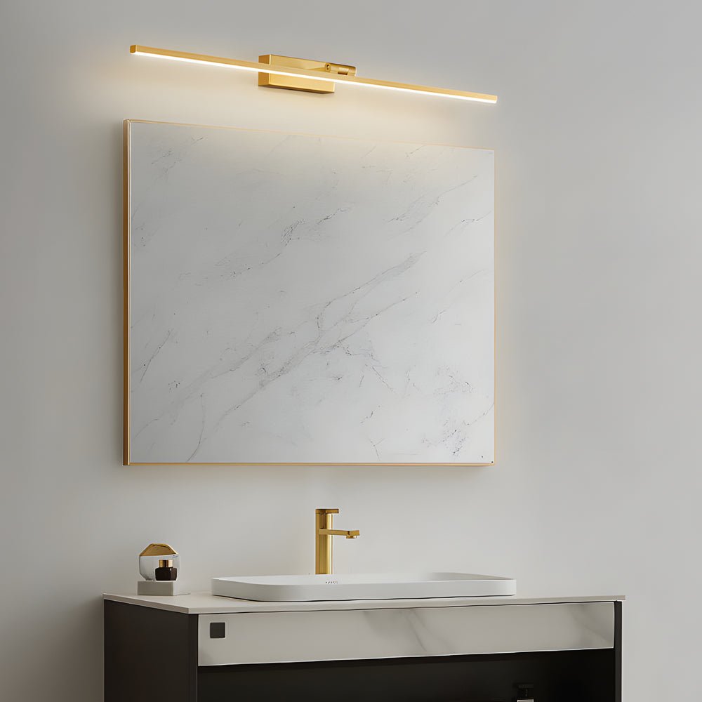Modern Adjustable LED Bathroom Vanity Light with Copper Finish