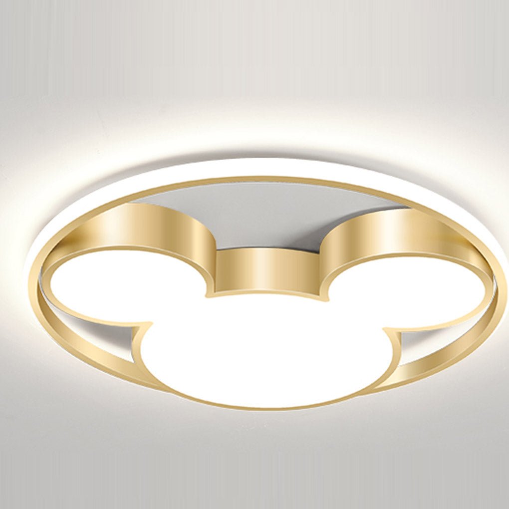 Modern Geometric LED Flush Mount Ceiling Light with Three Tone Control