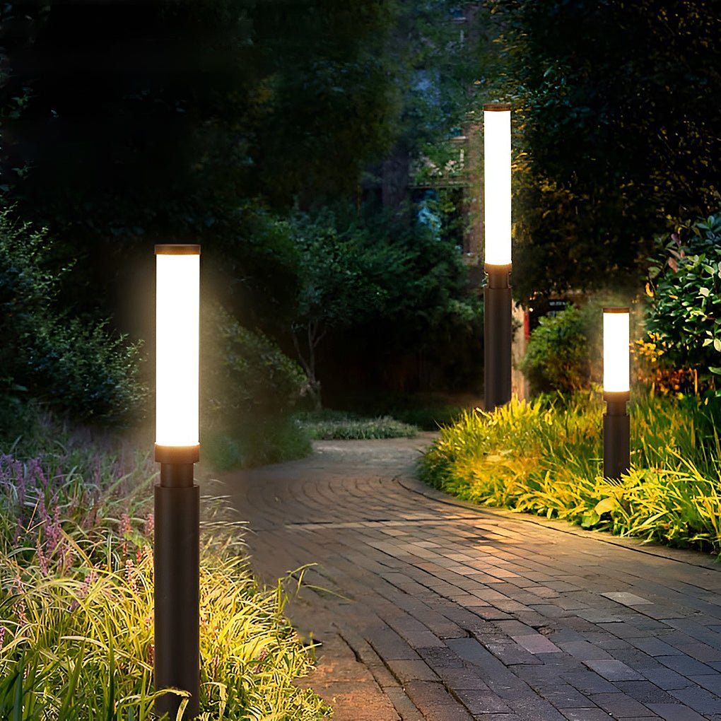 Modern LED Bollard Light Waterproof Aluminum Pathway Garden Light
