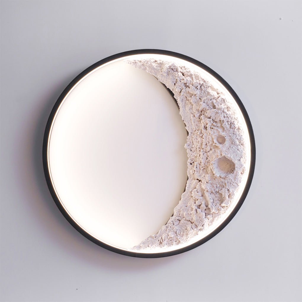 Art Deco Moon Crescent LED Outdoor Wall Light
