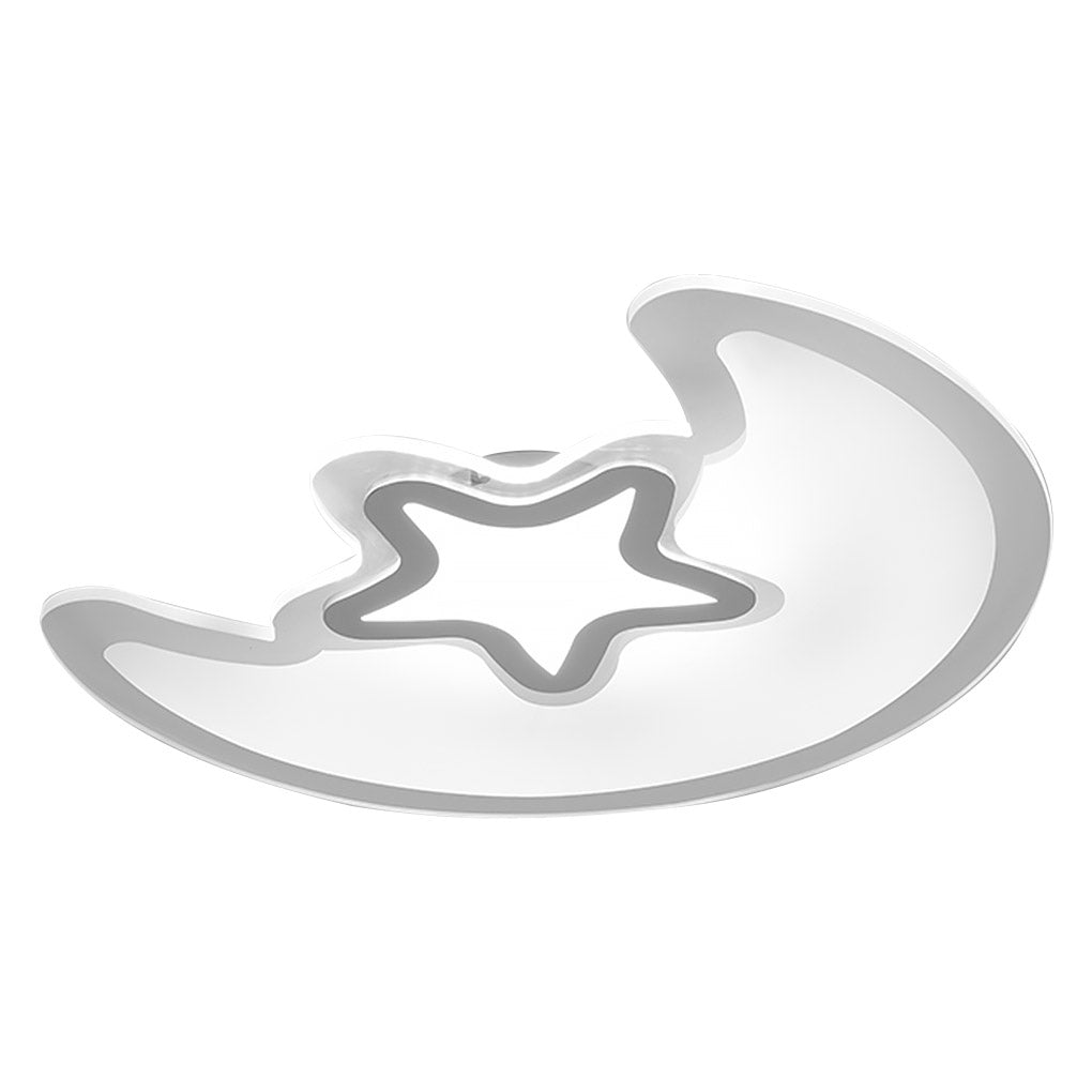 Moon Star Flush Mount Ceiling Light with Remote Dimming