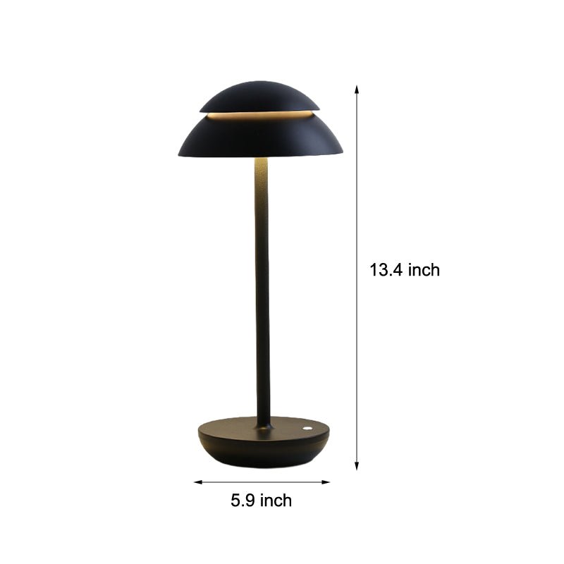 Modern Double Dome LED Table Lamp Touch Dimmable Rechargeable