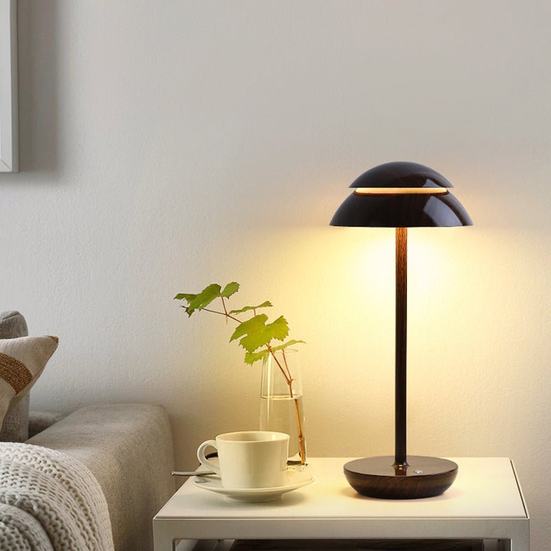 Modern Double Dome LED Table Lamp Touch Dimmable Rechargeable