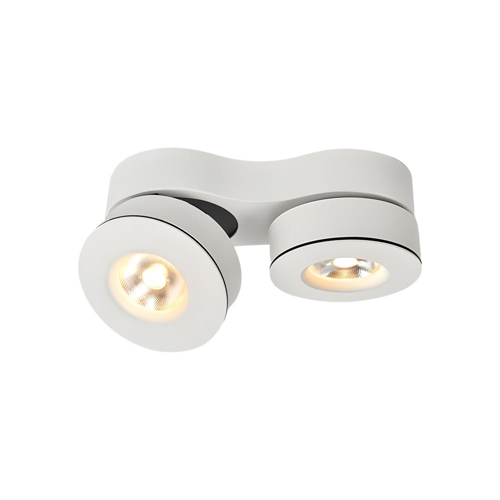 Modern Double Head Rotating Spotlight - Adjustable Metal Ceiling Light
