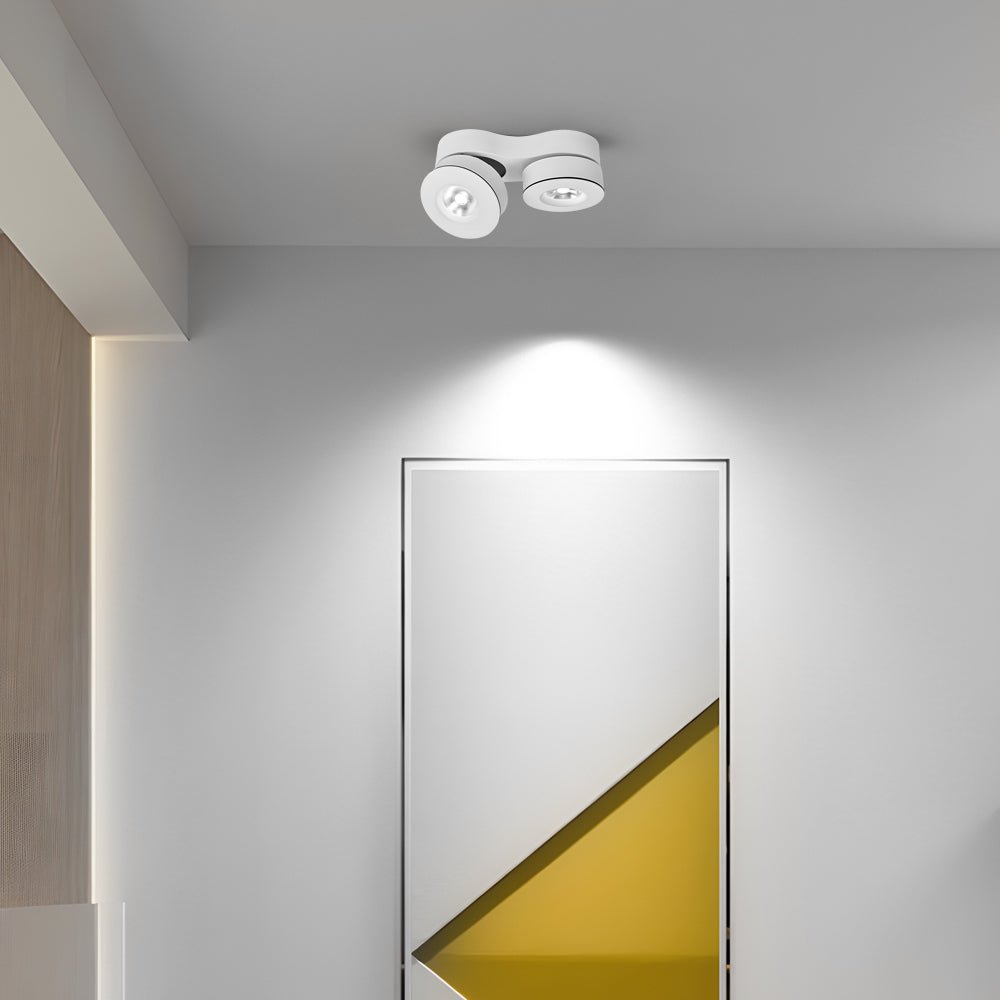 Modern Double Head Rotating Spotlight - Adjustable Metal Ceiling Light