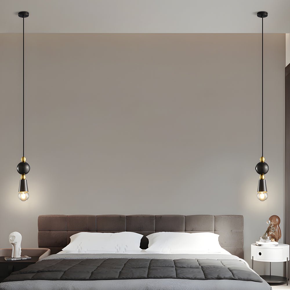 Spindle Pendant Light - Copper & Glass - Modern Minimalist
