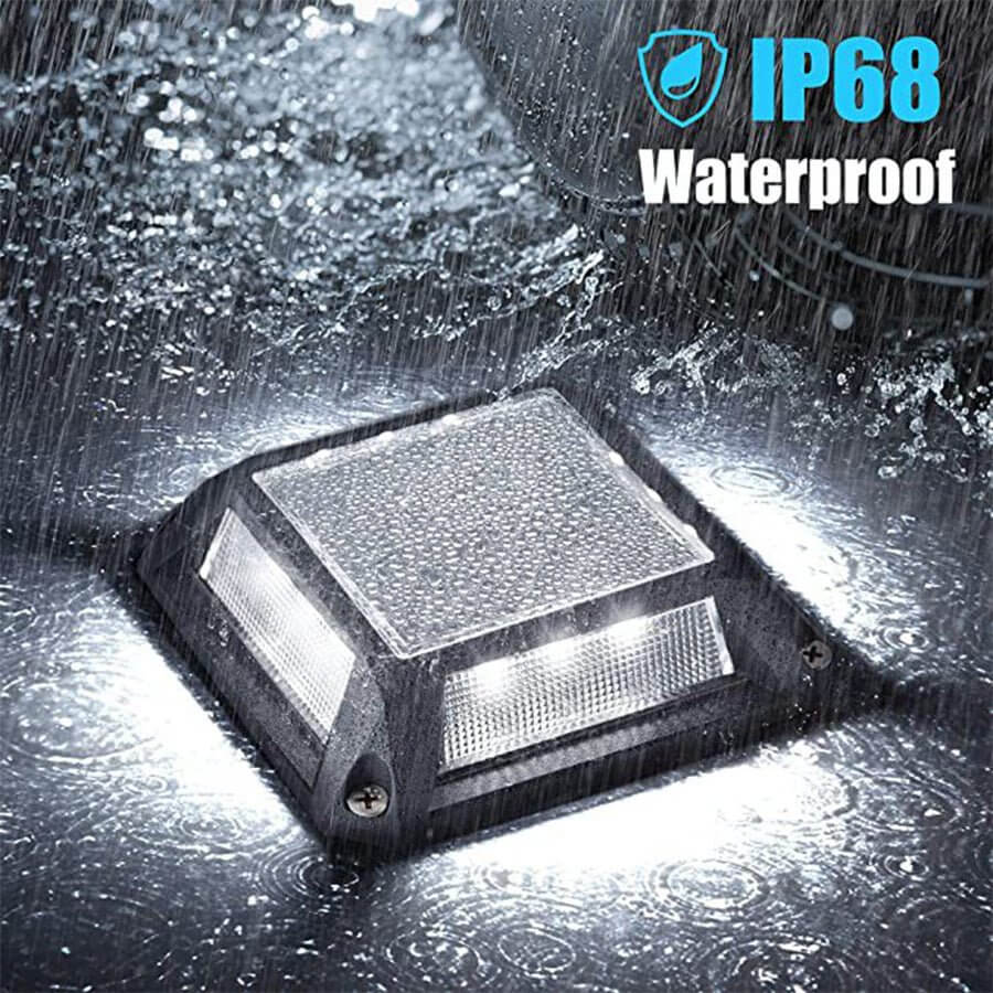 Heavy-Duty Solar Deck Lights Waterproof LED Path Lighting