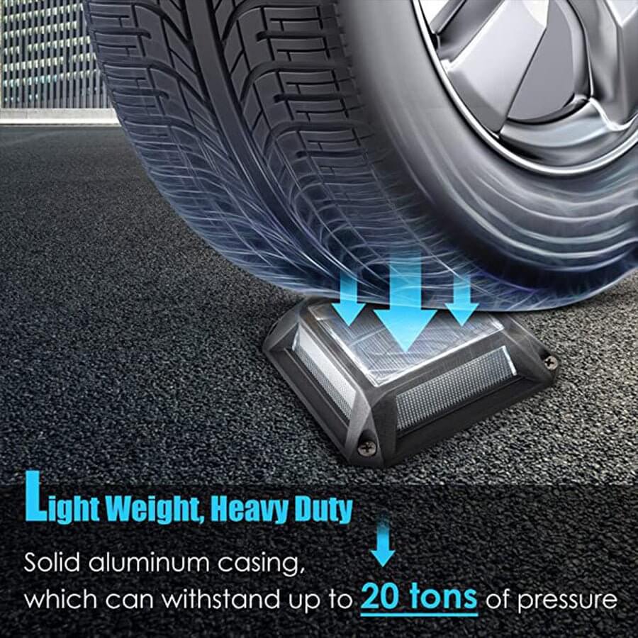 Heavy-Duty Solar Deck Lights Waterproof LED Path Lighting