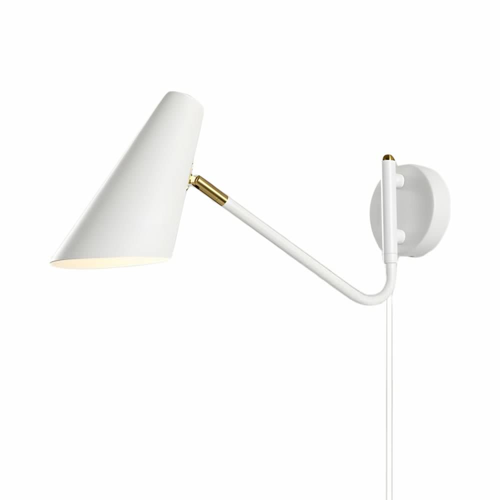 Modern Swing Arm Wall Sconce with Conical Shade - Adjustable 1-Light