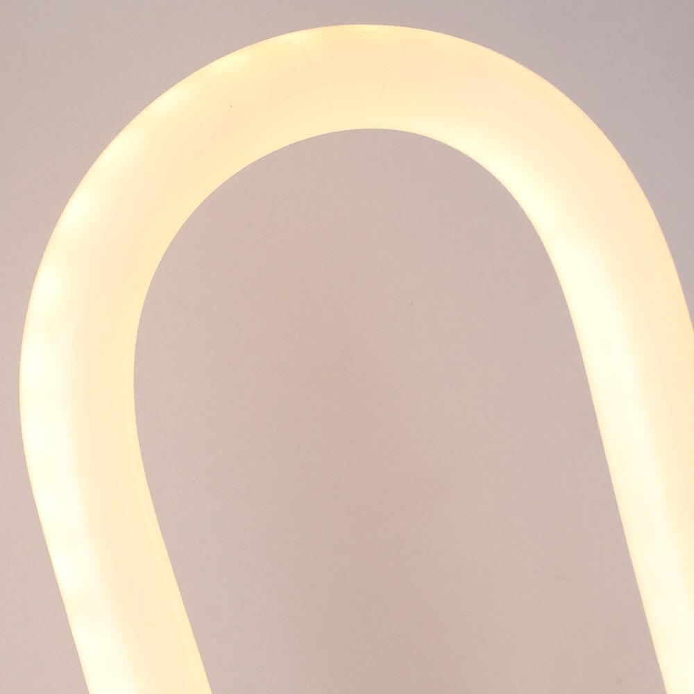 Modern Oval LED Wall Sconce - 16" H Iron & Acrylic