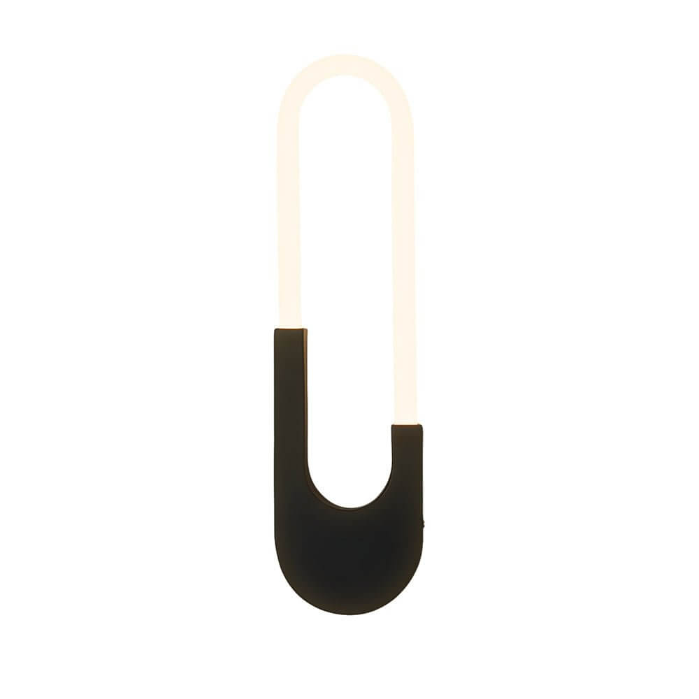 Modern Oval LED Wall Sconce - 16" H Iron & Acrylic