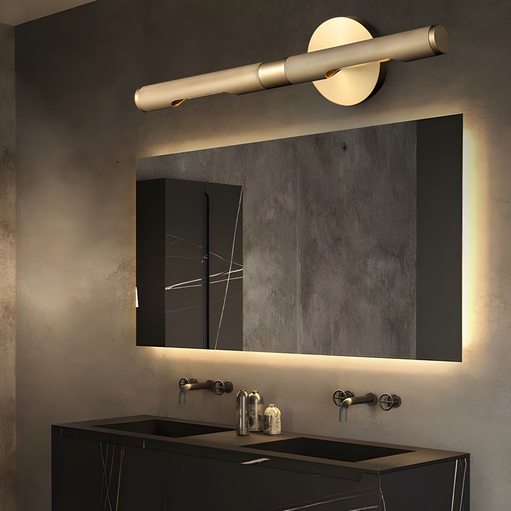 Modern Knurled Texture LED Vanity Light with Swiveling Head