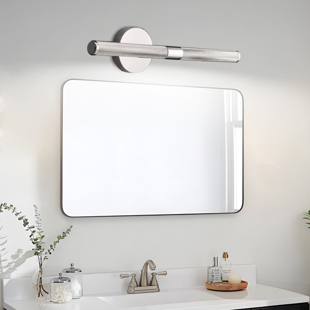 Modern Knurled Texture LED Vanity Light with Swiveling Head