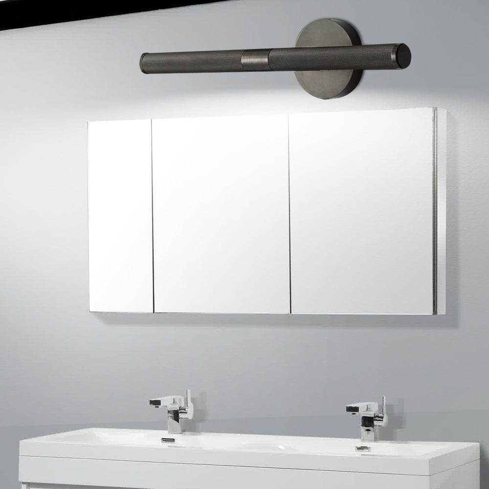 Modern Knurled Texture LED Vanity Light with Swiveling Head