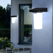Modern Solar Wall Light with Motion Sensor – Black & White Finish
